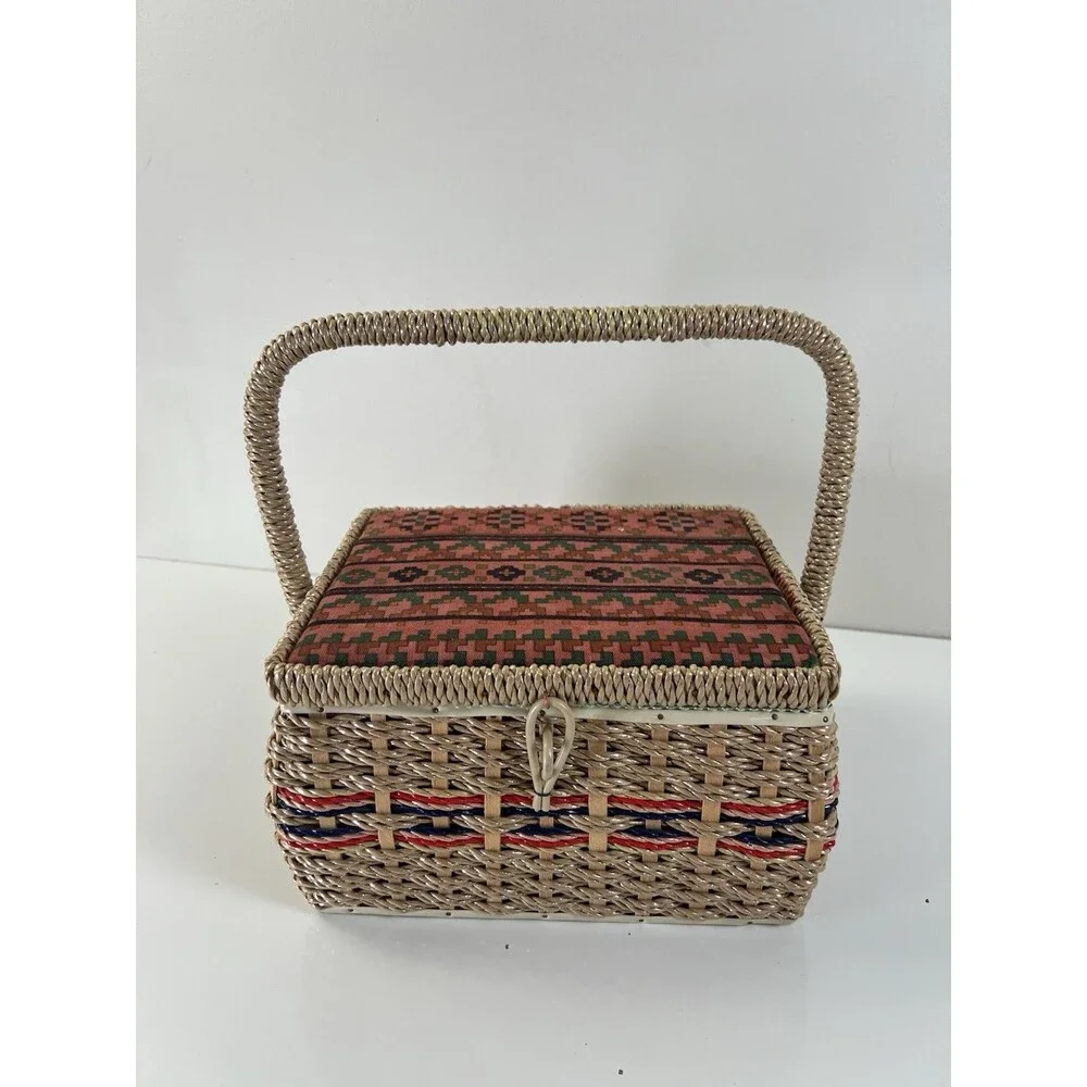 Vintage Singer Sewing Box Made In Japan 7401B Sewing Basket Mid Century MCM Gift